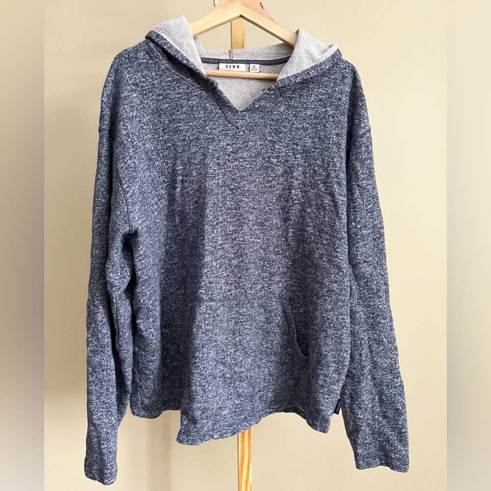 Rowm Blue Knit Hoodie